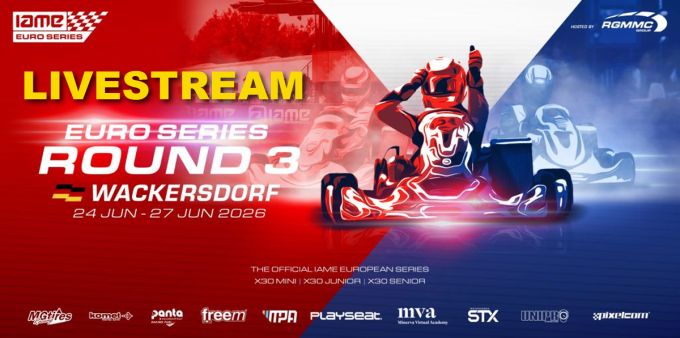 Livestream Kwalificatie Heats van de 2026 IAME Euro Series Round 3