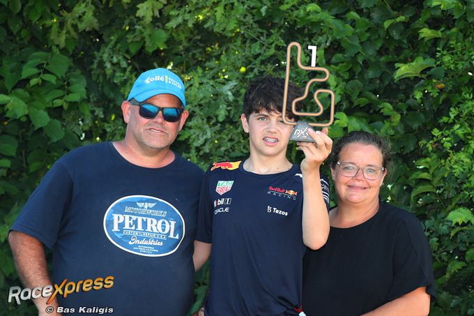 Leroy Haffert met zijn ouders