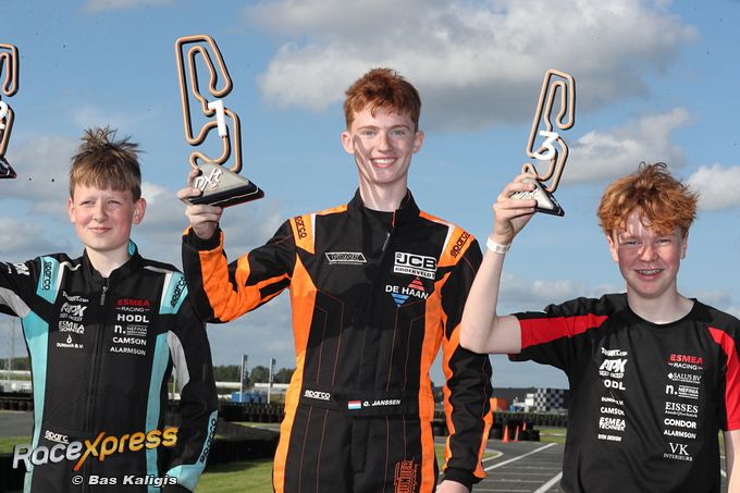 Karttalent Quinn Janssen oppermachtig op Assen
