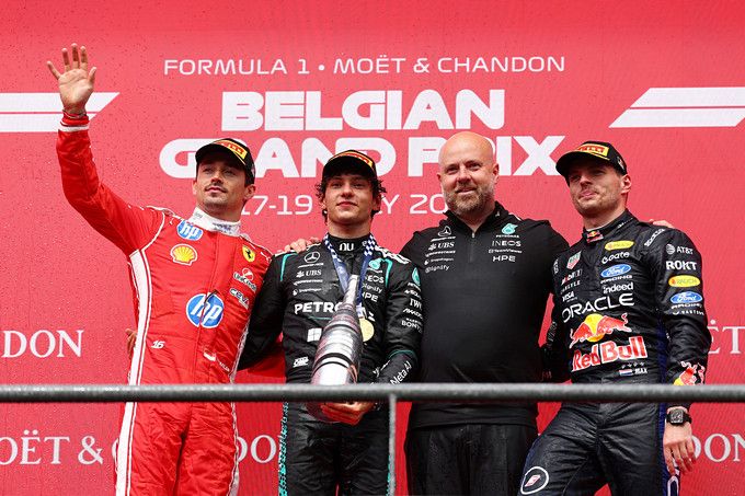WK tussenstand na de Belgian Grand Prix podium F1