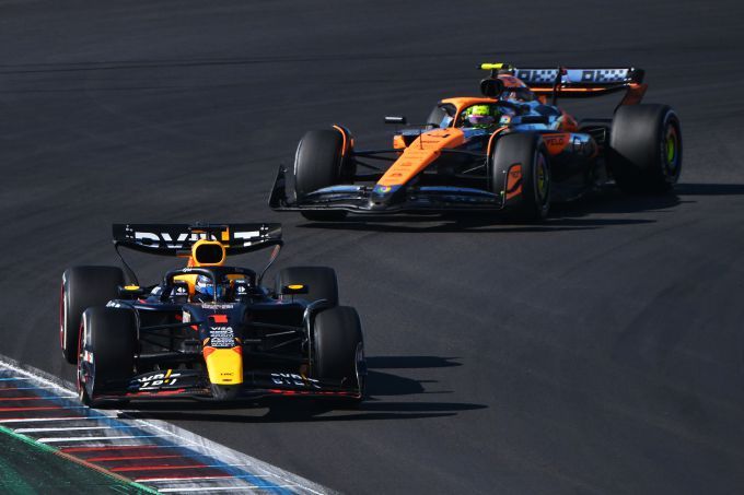 Max Verstappen en Lando Norris F1