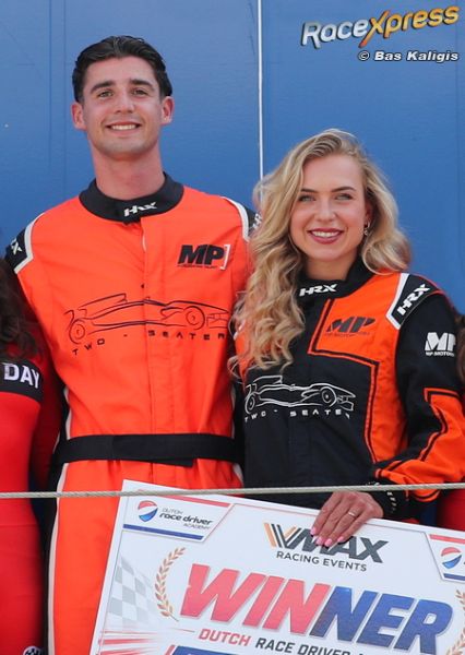 Joy Beune en Jenning de Boo daagden elkaar uit tijdens The Racing Day op het TT-Circuit Assen