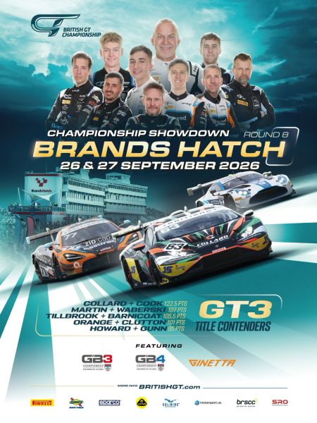 British GT3 Championship Brands Hatch 26 en 27 september 2026 event poster