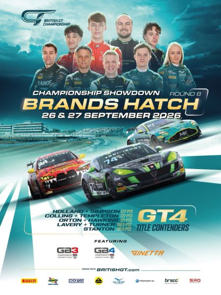 British GT4 Championship Brands Hatch 26 en 27 september 2026 event poster