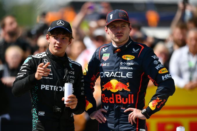Azerbaijan Grand Prix F1 Bakoe bron Kimi Antonelli en Max Verstappen foto Red Bull Content Pool foto 6