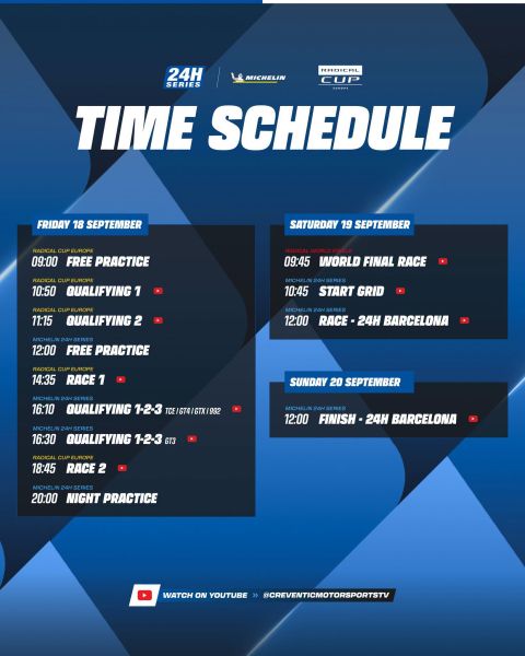 Michelin 24H BARCELONA 2026 Circuit de Barcelona-Catalunya Afbeelding Creventic 26