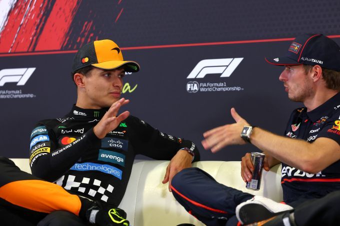 Azerbaijan Grand Prix F1 Bakoe Lando Norris en Max Verstappen bron foto Red Bull Content Pool foto 8