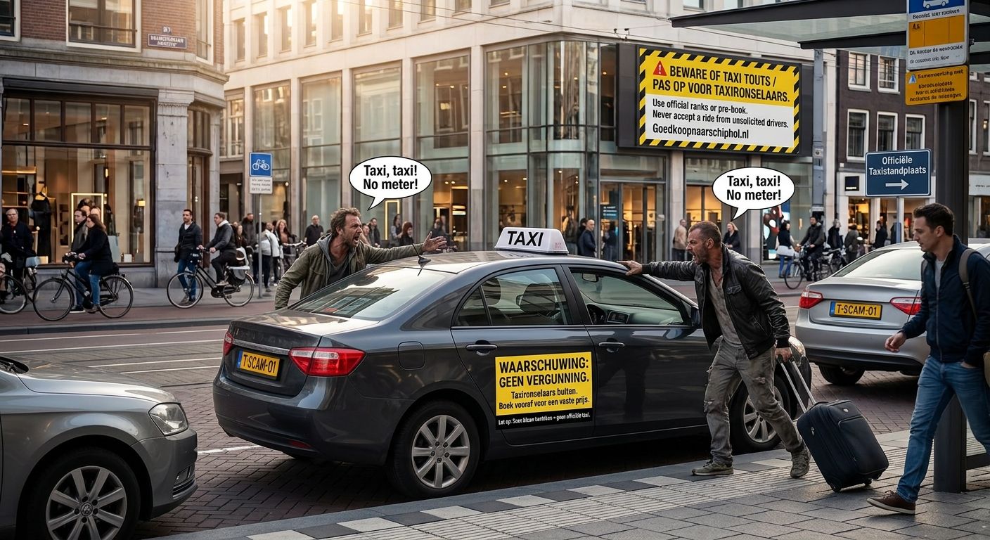 Taxironselaars op Schiphol: zo voorkomt u dat u wordt opgelicht
