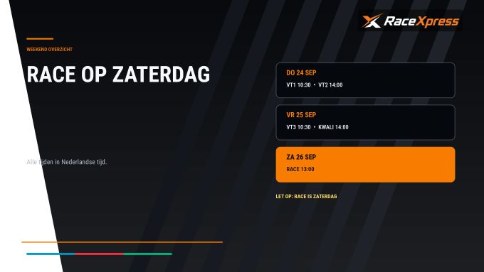 TIJDSCHEMA GP Azerbeidzjan 2026